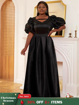 AOMEI Puff Sleeve A Line Two Piece Skirt Sets