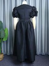 AOMEI Puff Sleeve A Line Two Piece Skirt Sets