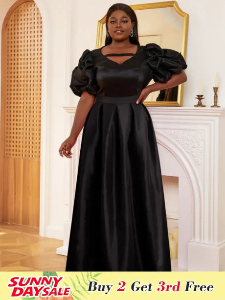 AOMEI Puff Sleeve A Line Two Piece Skirt Sets