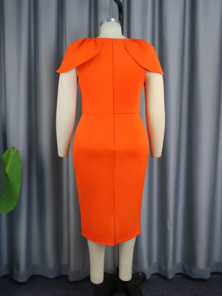 AOMEI Sexy See Through Beaded Midi Dress