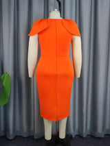 AOMEI Sexy See Through Beaded Midi Dress