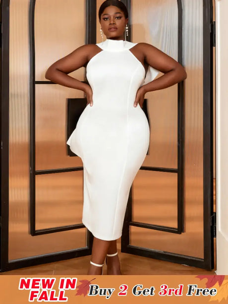 AOMEI Sexy Sleeveless Back Big Bow Party Dress