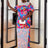 AOMEI Short Puff Sleeve Printed Lace Patchwork Dresses Maxi Print / S