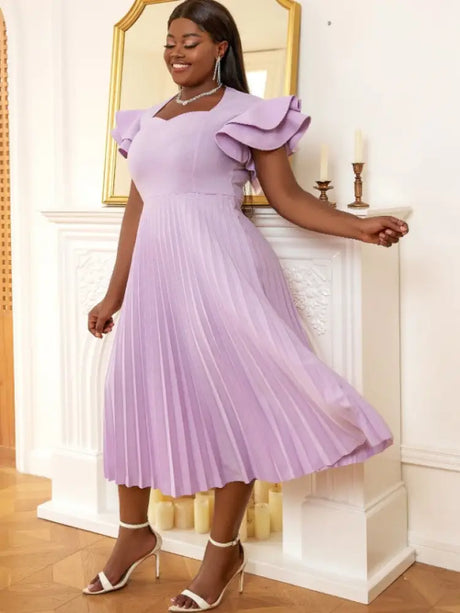 ladies pleated dresses