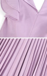 AOMEI Square Collar Ruffle Pleated Party Dresses