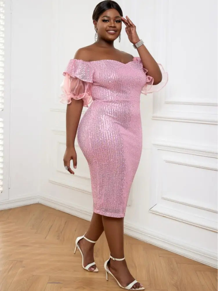sequin prom dress