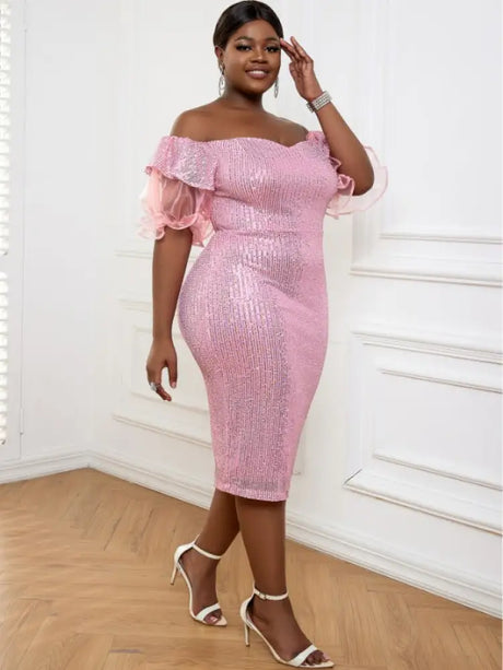 sequin prom dress