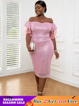 sequin midi dress