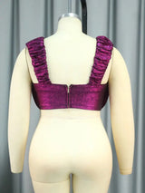 AOMEI Strappy Glitter Sexy Tanks Tops Camis Plus Size