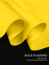 AOMEI Women Loose Yellow Ruffle Mini Dress