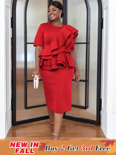 Red Chic Elegant Slim Evening Dresses
