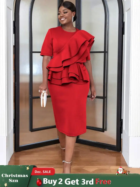 Red Chic Elegant Slim Evening Dresses