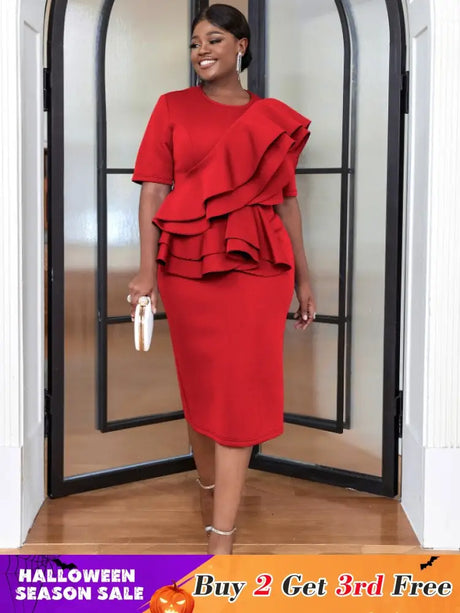 Red Chic Elegant Slim Evening Dresses
