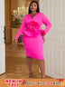 v neck midi dresses for women