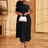 AOMEIDRESS 3D Flower One Shoulder Pleated Summer Cocktail Dress Black / S