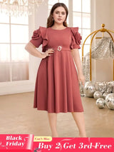 Cameo Brown o neck dresses for women