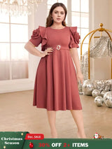 Cameo Brown o neck dresses for women