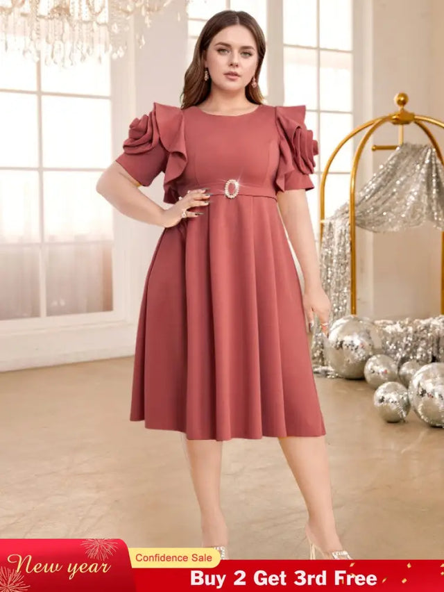 Cameo Brown o neck dresses for women