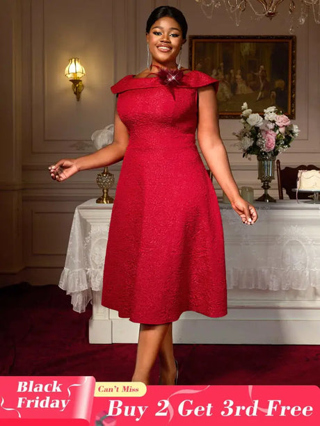 Perfect for mommy and me Easter dresses mothers day outfits and plus size 50s dresses this A line boat neck design flatters every curve with retro charm

