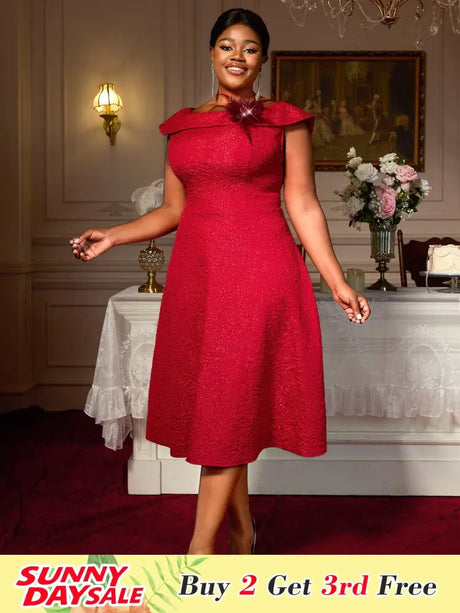 Perfect for mommy and me Easter dresses mothers day outfits and plus size 50s dresses this A line boat neck design flatters every curve with retro charm

