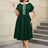 AOMEIDRESS 50s Swing Dress Peter Pan Collar A Line Vintage Style DarkGreen / S