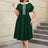 AOMEIDRESS 50s Swing Dress Peter Pan Collar A Line Vintage Style DarkGreen / S