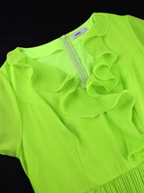 AOMEIDRESS A Line Chiffon Cake Dresses Short Sleeves Ruffle Layered