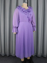 AOMEIDRESS A Line Chiffon Dress V Neck Puff Sleeve Ruffles Gowns New