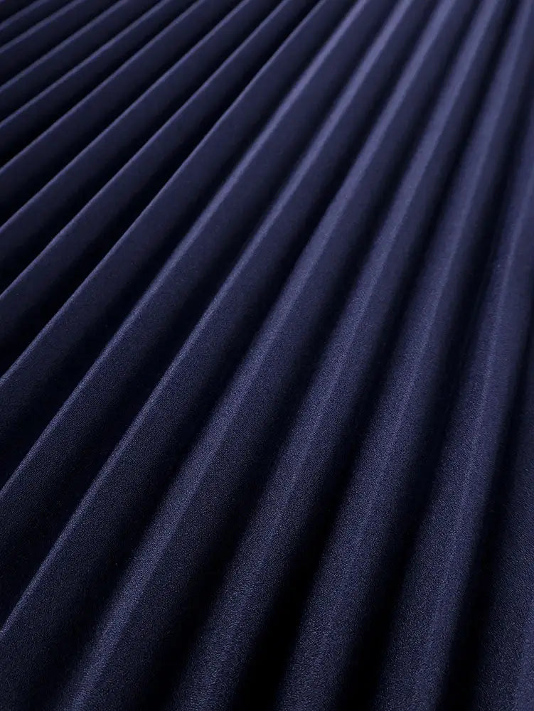 AOMEIDRESS A Line Church Dress V Neck Short Sleeve with Diamond Belt