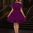AOMEIDRESS A Line Gown for Women Formal summer Wedding Guest Dress DarkPurple / S