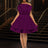 AOMEIDRESS A Line Gown for Women Formal summer Wedding Guest Dress DarkPurple / S