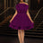 AOMEIDRESS A Line Gown for Women Formal summer Wedding Guest Dress DarkPurple / S