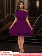 AOMEIDRESS A Line Gown for Women Formal summer Wedding Guest Dress DarkPurple / S