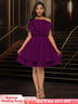 AOMEIDRESS A Line Gown for Women Formal summer Wedding Guest Dress DarkPurple / S