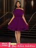 AOMEIDRESS A Line Gown for Women Formal summer Wedding Guest Dress DarkPurple / S