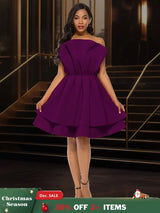 AOMEIDRESS A Line Gown for Women Formal summer Wedding Guest Dress DarkPurple / S