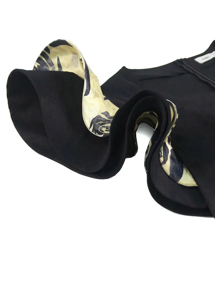 AOMEIDRESS A Line Jacquard Midi Wedding Guests Dresses Pleated Ruffles