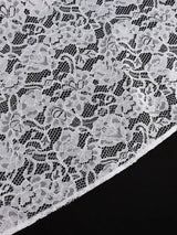 AOMEIDRESS White A Line Lace Dress O Neck Belt Church Party Gowns