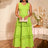 AOMEIDRESS A Line Maxi Party Dress Sleeveless Cut Out Ruffle Design MustardGreen / S
