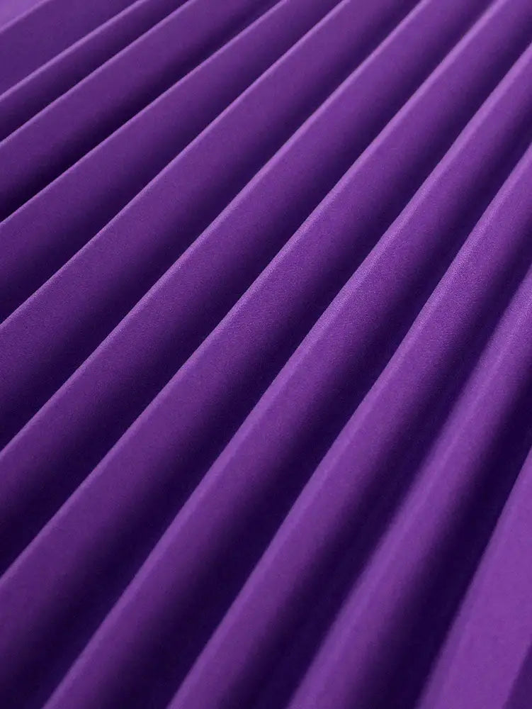 AOMEIDRESS A Line Pleated Dress Bow Neck Colorblock Party Outfit