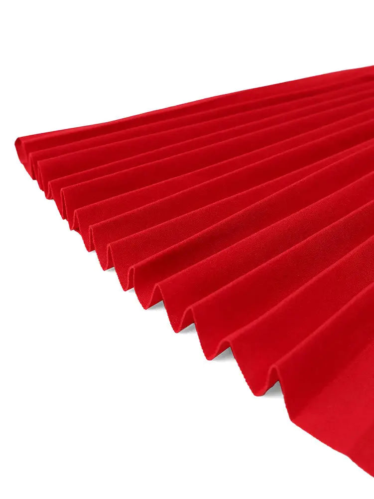 AOMEIDRESS A Line Pleated Dress Cape Sleeve Bow Collar Church Gowns