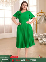 asymmetrical neck midi dress for women