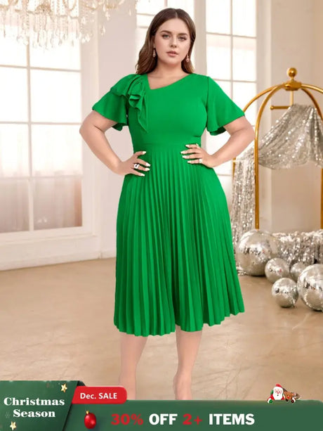 asymmetrical neck midi dress for women