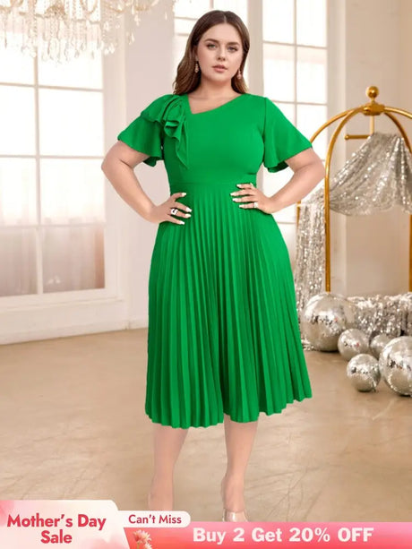 asymmetrical neck midi dress for women