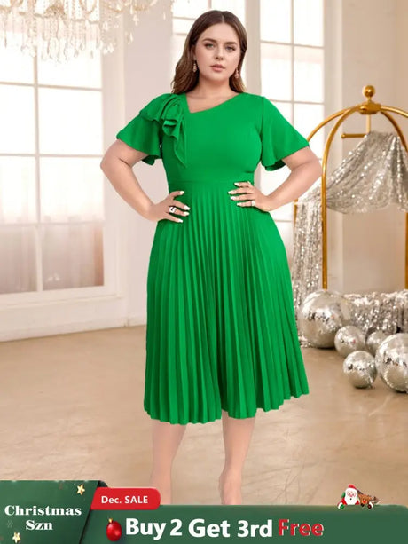 asymmetrical neck midi dress for women