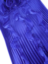 AOMEIDRESS A Line Pleated Dress Sleeveless Ruffles Chic Party Gowns