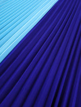 AOMEIDRESS A Line Pleated Dress V Neck Colorblock Casual Party Outfit