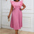 Pink bodycon dress is Popular Among Young Women plus size pleated dress
