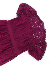 AOMEIDRESS A-line White Party Dress Hollow-out Sexy Lace Dresses