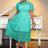 AOMEIDRESS A-line White Party Dress Hollow-out Sexy Lace Dresses Green / S